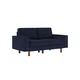 ATELIER DEL SOFA 2-Seat Sofa Sparrow 2 Night Blue Walnut