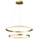 Zing Ring Double 80 A - LED lestenec 80 cm dva obroča zlata medenina