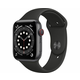 Apple Watch Series 6 (GPS + Cellular, 44mm, Space Gray Aluminum, Black Sport Band)