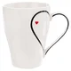 Orion Porcelanasta skodelica v obliki srca 380 ml