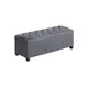 Songmics Shranjevalna otomanska klop 40x110x40 cm siva