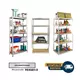 Komplet od 3 polica metal-medijapan 180x100x60cm 5x100kg – Dimenzije kompleta 180x300x60cm