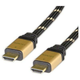 ROLINE GOLD HDMI High Speed Cable + Ethernet, M/M 5 m HDMI kabel HDMI Tip A (Standard) Crno, Zlatno