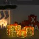 vidaXL Ukrasne akrilne božićne kutije za poklone 3 kom tople bijele