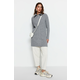 Trendyol Gray Thessaloniki Knitted Zippered Knitwear Sweater