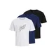 JACK & JONES Majica JORINWOOD mornarska/rjava/črna/bela