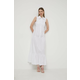 Pamučna haljina Patrizia Pepe boja: bijela, maxi, širi se prema dolje, 2A2794 A9B9