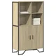 vidaXL Visoka omara sonoma hrast 79,5x35,5x137,5 cm inženirski les