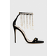Sandale od brušene kože Elisabetta Franchi boja: crna, SA04L37E2
