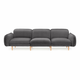 Tamno siva sofa od bouclé tkanine 264 cm Bean – EMKO