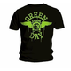 Green Day Neon Black Mens Black T Shirt: L