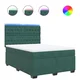 Vidaxl Box spring postelja z vzmetnico temno zelena 140x200 cm žamet