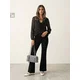Sinsay - Flare pantalone sa viskozom - crno