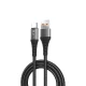 USB-A v USB-C polnilni in podatkovni kabel Lito LD08T s hitrim polnjenjem - 2m - črn