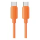 shumee Usams U98 30W 3A silikonski kabel za hitro polnjenje USB-C na Lightning, oranžen