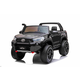 Beneo Dječji auto na akumulator Toyota Hilux, crni, EVA kotači, visokokvalitetni ovjes, LED svjetla, dvostruko kožno sjedalo, 2,4 GHz daljinsko upravljanje, paljenje na ključ, 4 X MOTOR, 2 x 12V/10Ah bateri