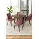 Hanah Home Set Trpezarijski sto i 4 stolice, Prljavo roze