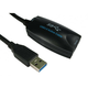 E-Green kabl sa pojačivačem 3.0 USB A (M) - USB A (F) 5m crni