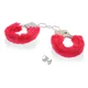 Seven Creations Najcenejše kovinske lisice z rdečim krznom - Fur Love Cuffs