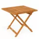Lesena odlagalna mizica ALEK, 70x70x73cm, rjava Casaria