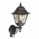 ELSTEAD NR1 PIR BLACK | Norfolk Elstead zidna svjetiljka sa senzorom 1x E27 IP43 crno, prozirno