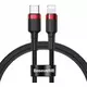 BASEUS CAFULE TYPE-C TO LIGHTNING CABLE 100CM RED/GREY