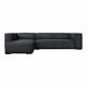 Temno modra usnjena kotna sedežna garnitura (levi kot) Madame – Windsor & Co Sofas