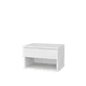 Hanah Home Jamot Noćni stočić, 44.6x29x31.9cm, Beli
