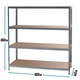 SuperHome 160x160x40cm 4x175kg Metalna Montažna Polica