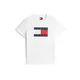 Tommy Jeans Majica Flag DW0DW22562 Écru Regular Fit