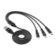 Vipfan USB kabel Vipfan X16 3w1 USB-C/Lightning/Micro 66W 3.5A (črni), (20627384)