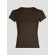 YO-GAYA Športni top Short Sleeve Top temno rjava