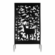 Crni metalni balkonski zastor 100x186 cm Deer – Esschert Design