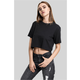 Womens short oversized T-shirt in black color