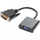 FAST ASIA Adapter-konvertor DVI-D (M) - VGA (F) crni