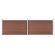 vidaXL Vrtna ograja WPC 353x106 cm rjava
