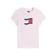 Tommy Jeans Majica temno modra/roza/rdeča/bela