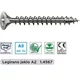 Vijak z vgr.gl. SPAX 4.5x45 CN, torx 20 inox A2