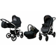 Babylux Qbaro Czarny | 3v1 Kombinirani Voziček kompleti | Otroški voziček + Carrycot + Avtosedežem