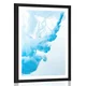 Plakat s paspartujem modro črnilo v vodi - 20x30 white