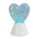 Rabalux Dečija gliter lampa Heart, RGB, Bela