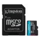 Pomnilniška kartica KINGSTON Canvas Go! Plus microSD SDCG4/64GB, SDXC, Class 10, UHS-I + adapter