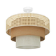 Brilagi - Plafonski luster CEDAR LUNETA 1xE27/15W/230V, prečnik 45 cm, ratan/braon/krem