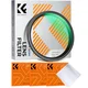 K&F 77MM Ultra-Thin Adjustable Long 4-8 Point Star Filter, Green Coated, with 3 Vacuum Cleaning Clot