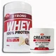 Olympic Strong 100% Whey Protein Bela čokolada i Kokos 840g + Olympic Creatine Monohydrate 300g