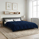vidaXL Zimska posteljnina Temno modra 200 x 220 cm Mikrovlakna