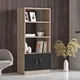 Hanah Home Polica 63,6x140x37,6cm Hrast-Crna
