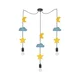 Dečiji luster na sajli TRIO 3xE27/20W/230V, žuta/plava