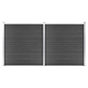 vidaXL Komplet ograjnih panelov WPC 353×186 cm črn