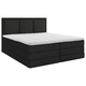 MID.YOU POSTELJA BOXSPRING 180 cm x 200 cm , tekstil črna